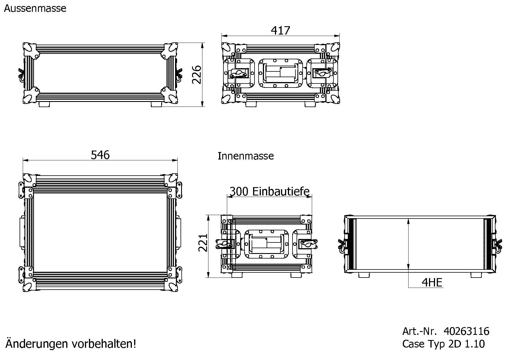 4HE E-Tiefe=300mm Korpus=7mm Rack=F – Bild 5