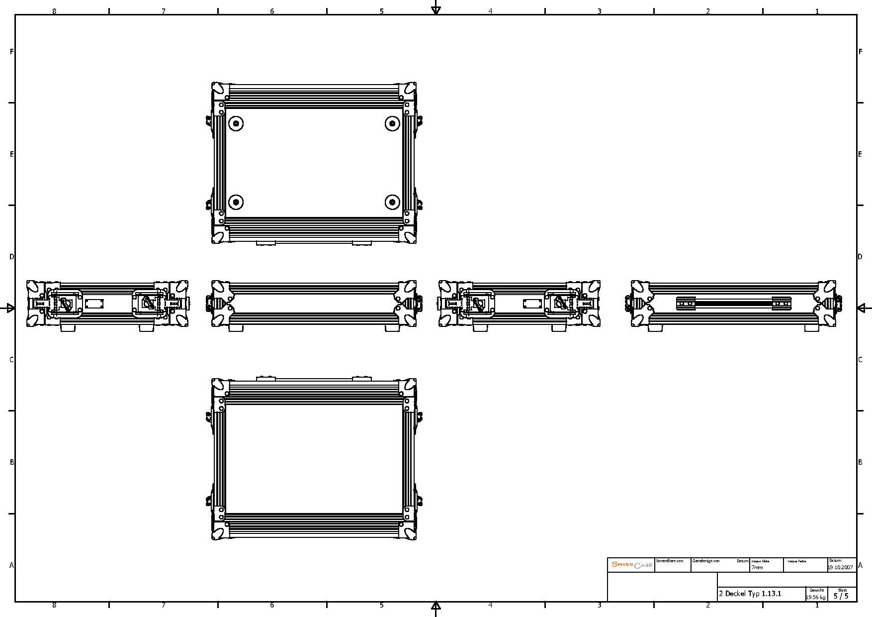 2D 1.13.1 19zoll vorne+hinten Rackschiene – Bild 2