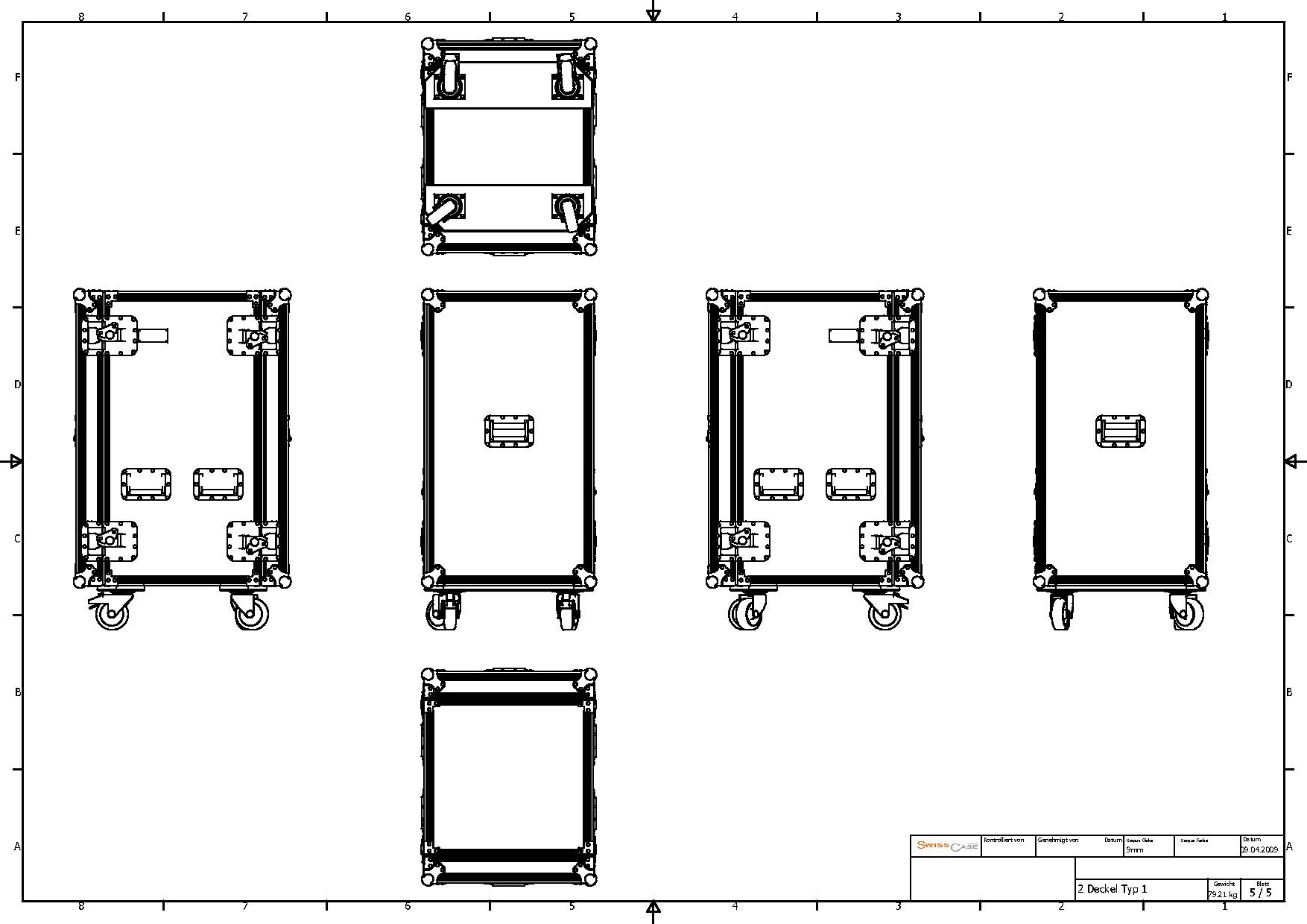 2D 1 9mm RS 2/2 vorne+hinten Rackschiene – Bild 3