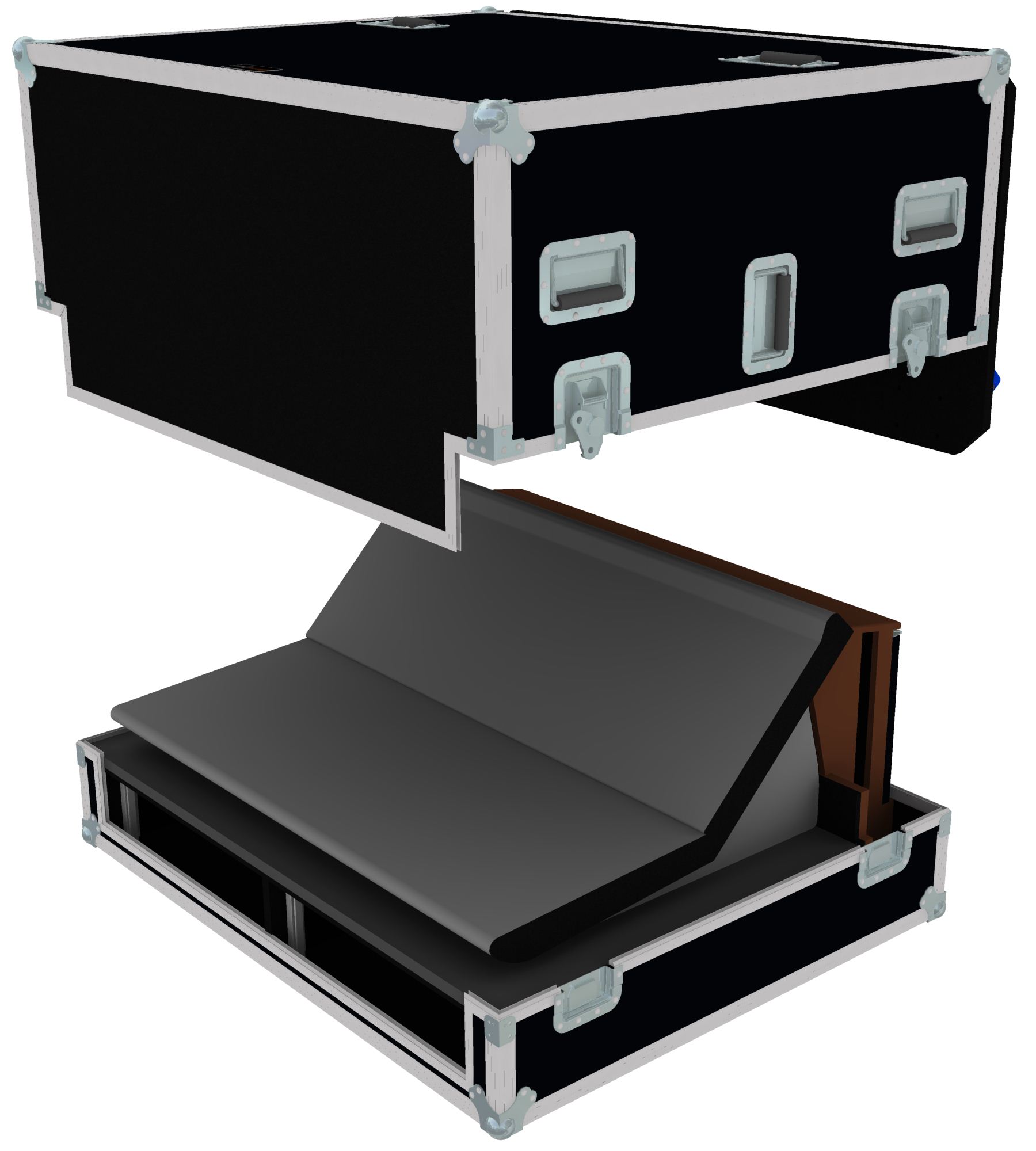 Flightcase Soundcraft Vi1 mit Dooghouse + 2x19zoll