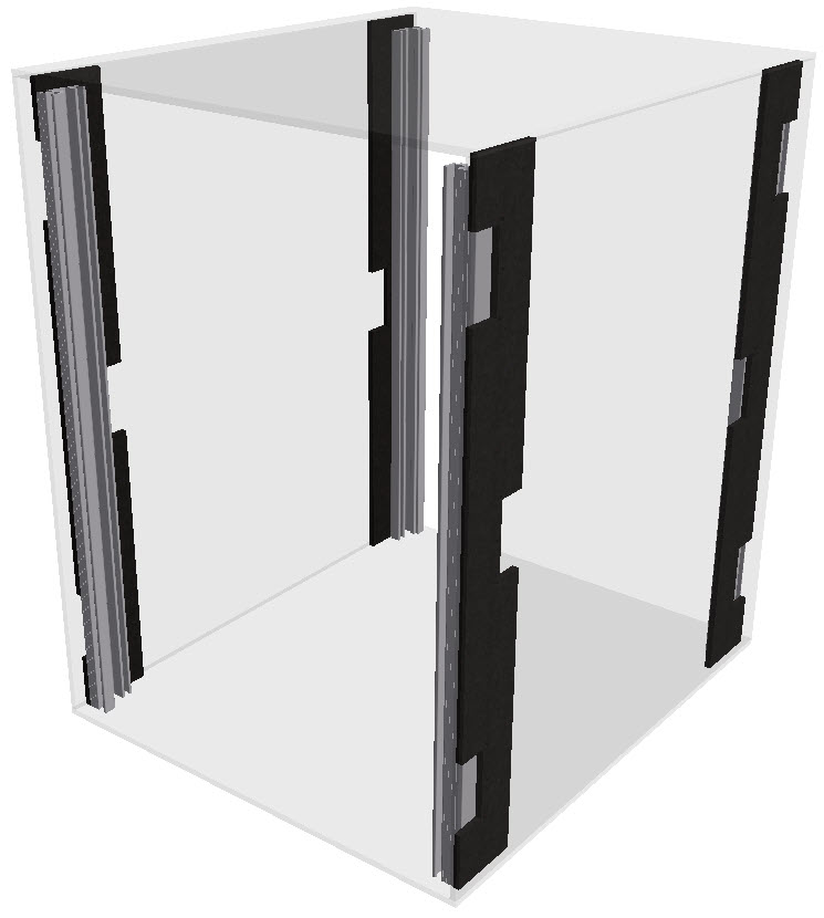 2D 1.2.3 19zoll vorne+hinten Rackschiene – Bild 5