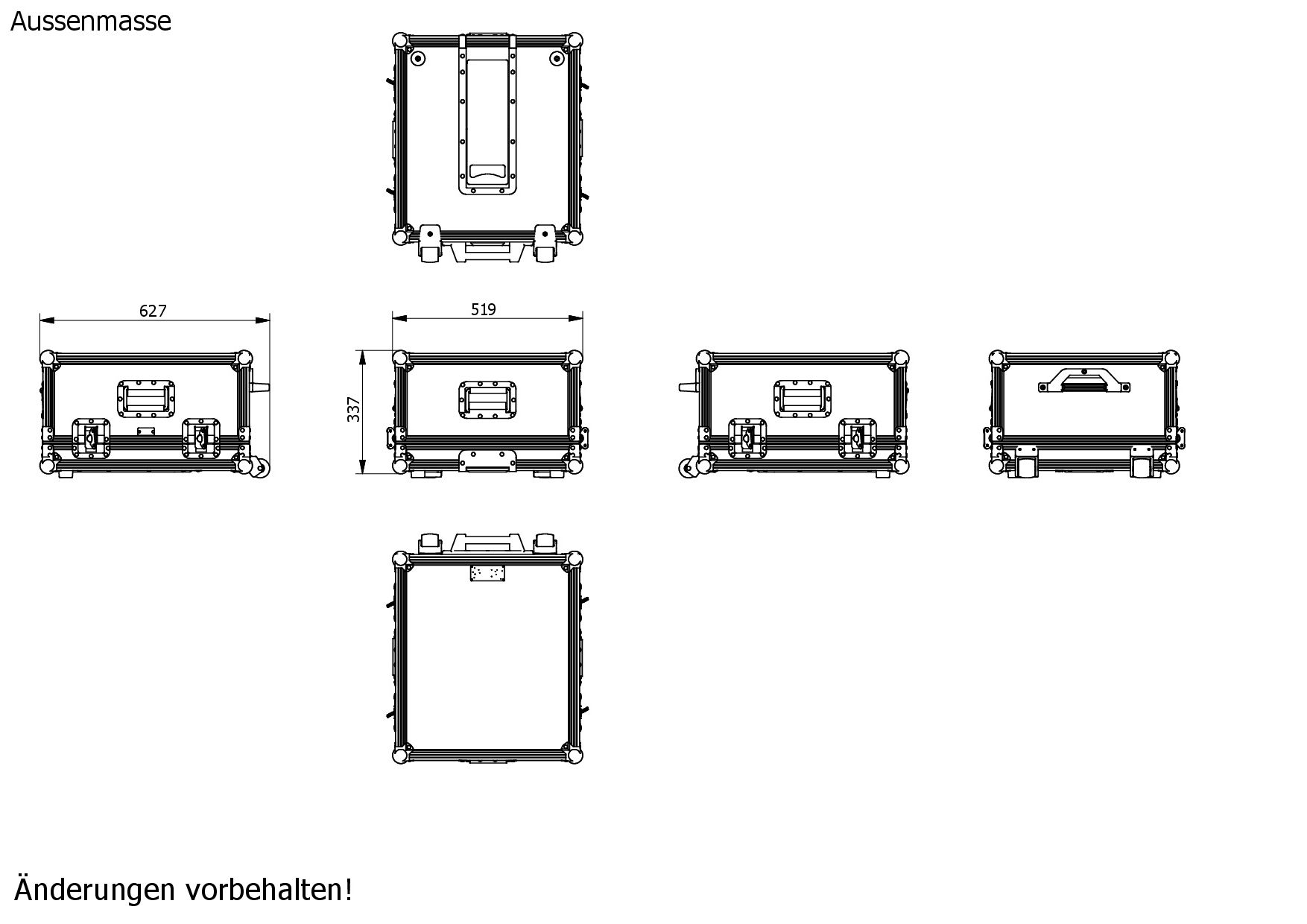 Flightcase für Allen Heath SQ-5 mit Eckrollen – Bild 4