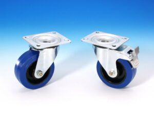 Blickle Lenkrolle ungebremst blau 100mm