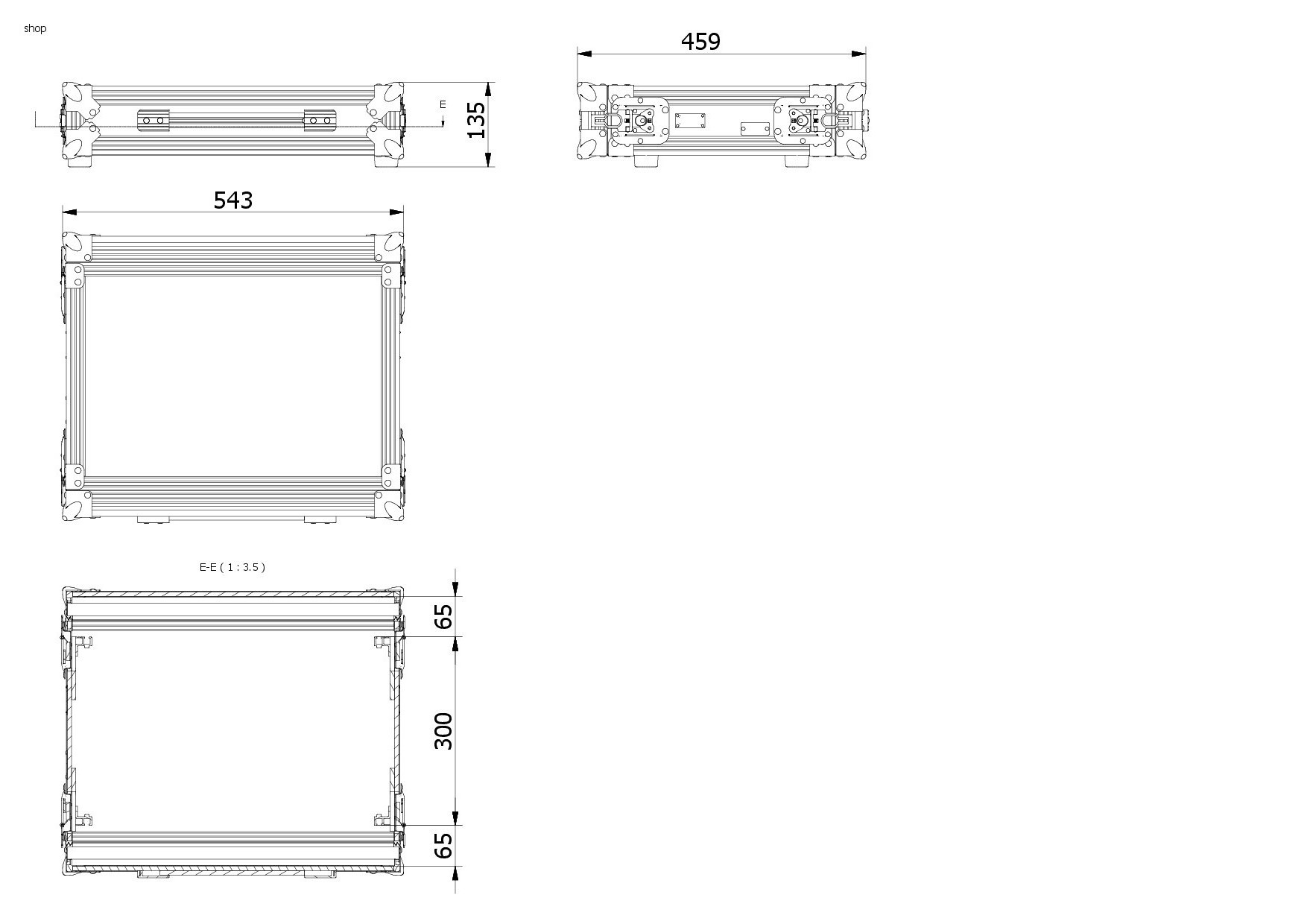 2HE E-Tiefe=300mm Korpus=7mm Rack=F&H – Bild 4