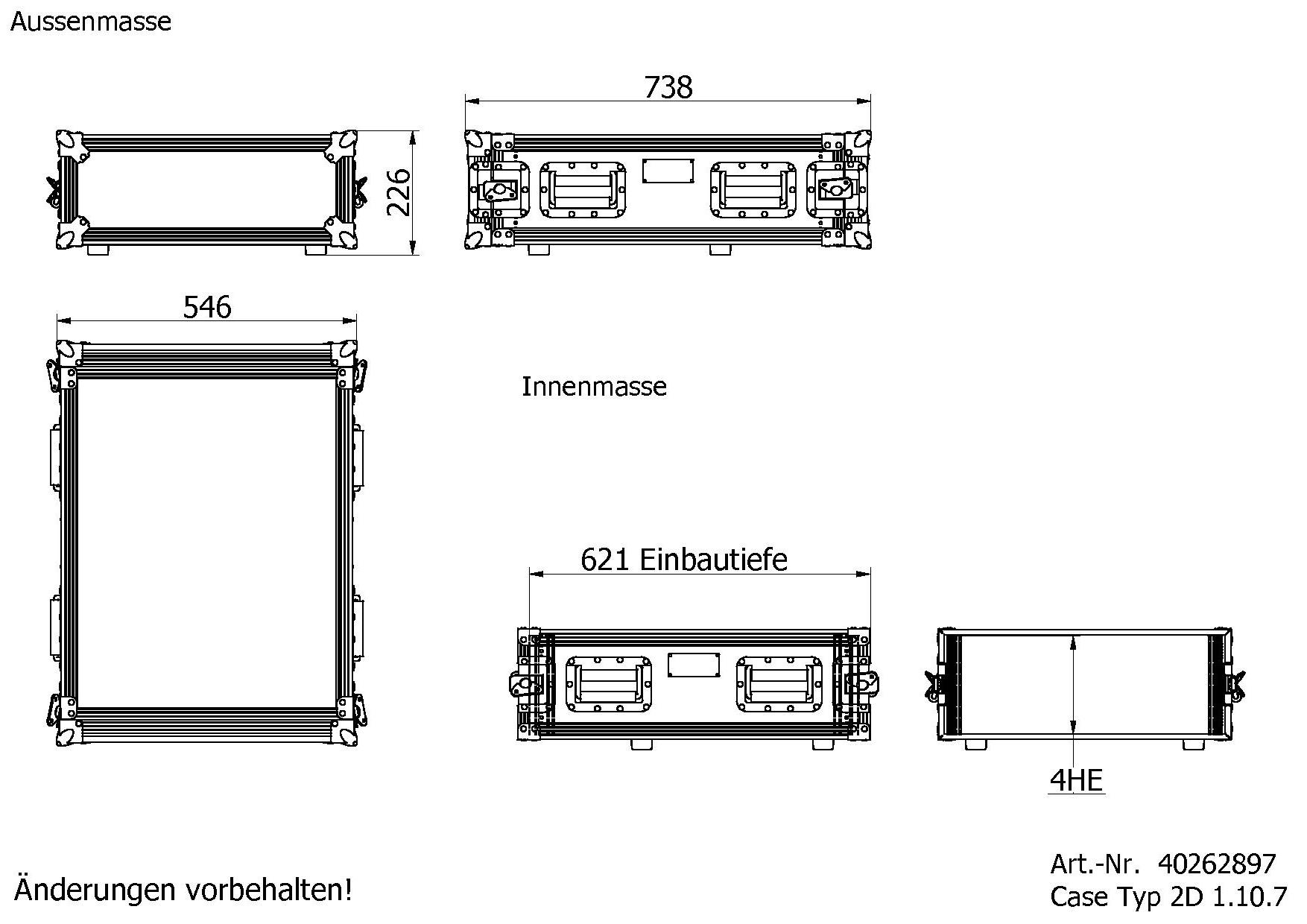 4HE E-Tiefe=600mm Korpus=7mm Rack=F&H – Bild 5