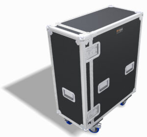 Schrank mit Scharnier Rollposition fix