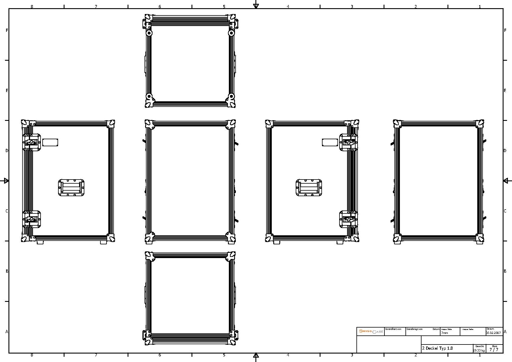 2D 1.8 19zoll 7mm vorne Rackschiene – Bild 3