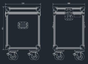 Case für 2x D&B E8 mit Fach