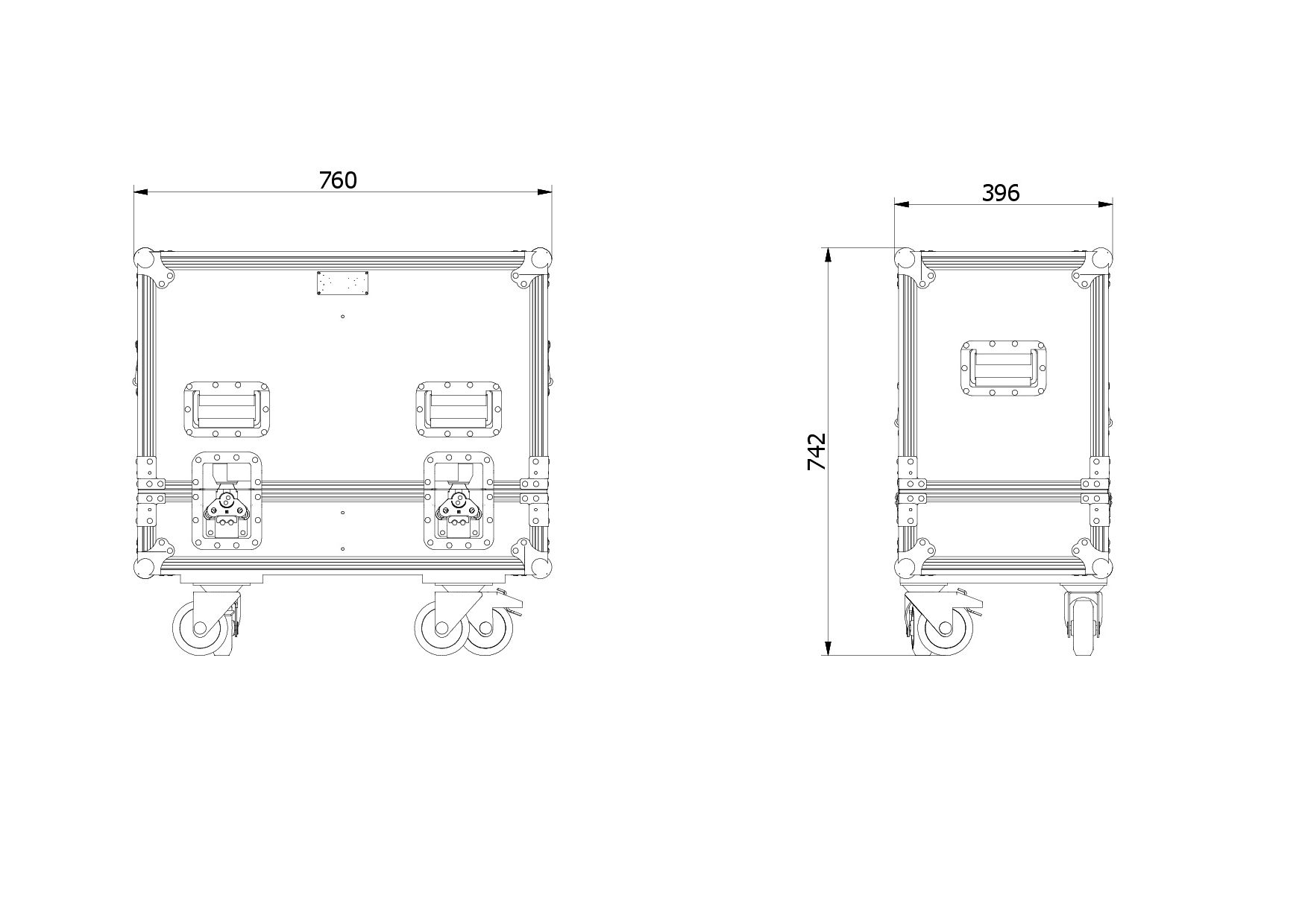 Haubencase für 2 K&FCA1001 BK – Bild 3