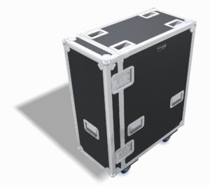 Schrank mit Scharnier Rollposition fix