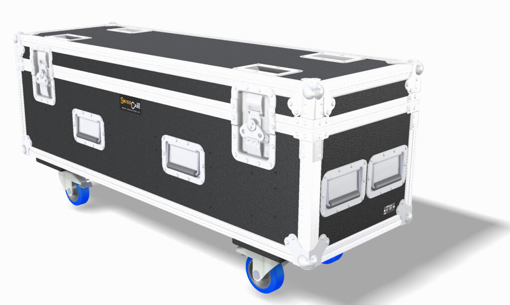 1200x400x530 TRANSFLEX V4 Stapelbar Auto. Rollen – Ansicht 3 – SwissCase AG